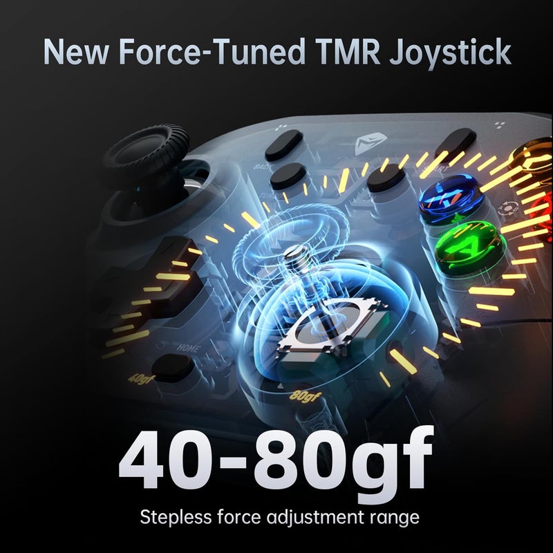 MACHENIKE G6V2PE Wireless Controller for PC/Switch/iOS/Android, TMR Joysticks & Triggers,1000Hz Polling Rate, RGB Remappable Buttons, 1000mAh Battery, Voice Coil Motor [macintosh] - Image 4